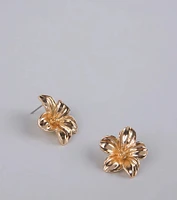 Tropical Elegance Floral Stud Earrings