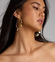 Turn Heads Fringe Hoop Earrings