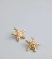 Mermaid Core Starfish Stud Earrings