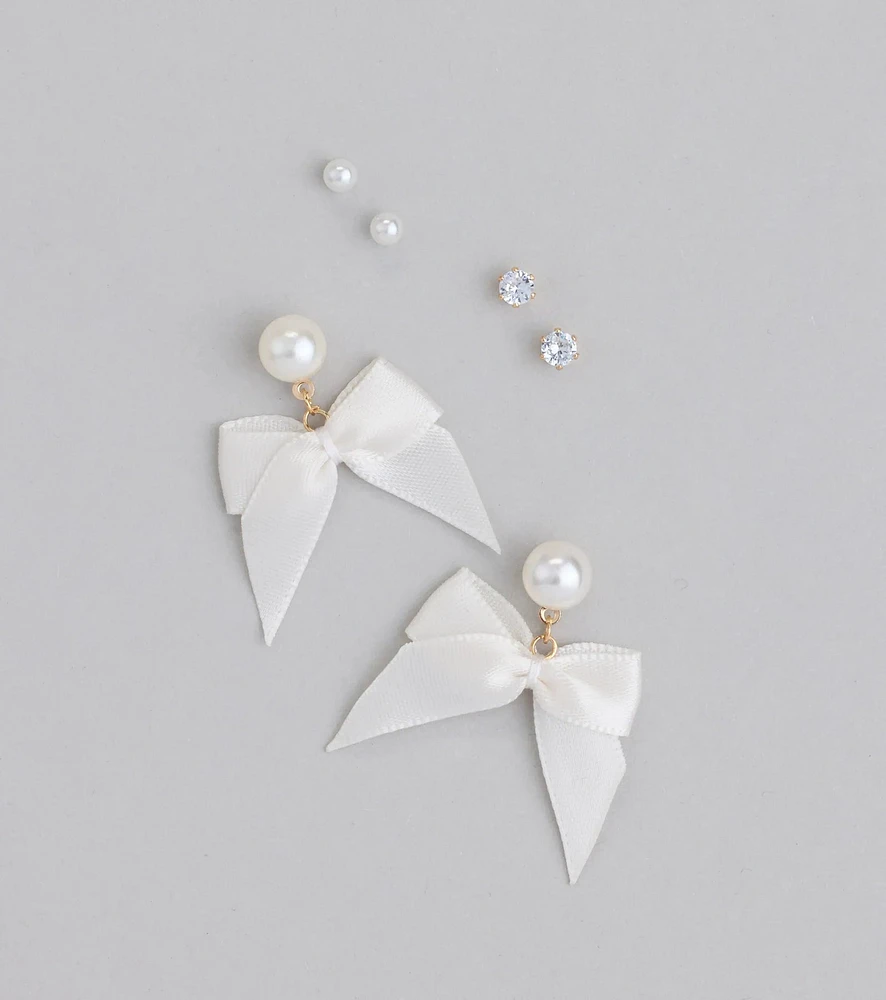 Just Perfect Three-Pack Stud Earrings Set