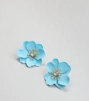 Blooming Glam Flower Stud Earrings