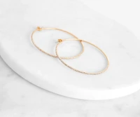 Stunning Sparkle Large Hoop Earrings