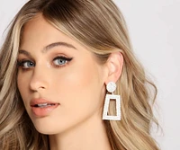 Radiant Rhinestone Door Knocker Earrings