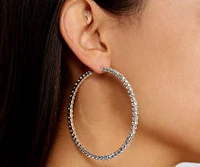 Dedicated To The Glam Oval Door Knocker Earrings