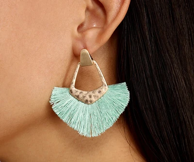 Dangle Dangle Tassel Fringe Earrings