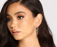 Glimmer And Gleam 3 Pack Stud Hoop Earring Set