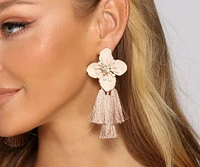 Flower Power Multi-Tassel Earrings