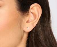 Rhinestone Hoops And Studs Six Earring Pack
