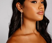 Don't Get Twisted Chain Fringe Drop Earrings