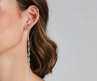 Dainty Chic Teardrop Linear Earrings