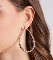 Simply Trendy Teardrop Hoop Earrings