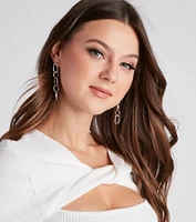 Sleek And Bold Chain Link Earrings