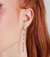 Chic Shine Rhinestone Stud And Duster Earrings Set