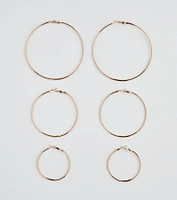 Simply Classic Three-Pack Hoop Earrings
