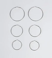 Essential Three-Pack Hoop Earrings Set