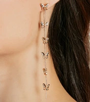 Butterfly Dreamer Long Charm Earrings