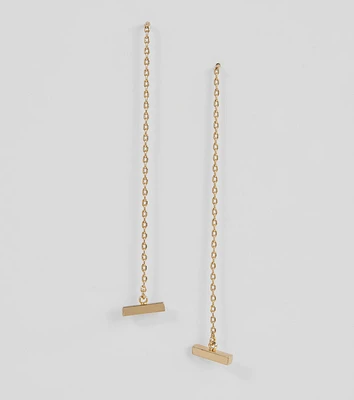 Chic Minimalist 14K Gold Plated Threader Earrings
