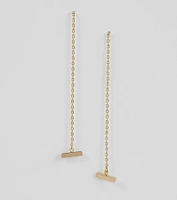 Chic Minimalist 14K Gold Plated Threader Earrings