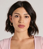 Trendy Chic Tube Hoop Earrings