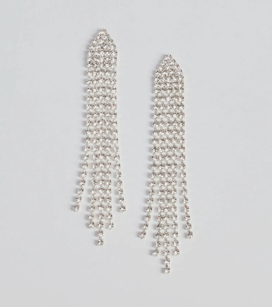 Elegant Addition Rhinestone Chandelier Earrings