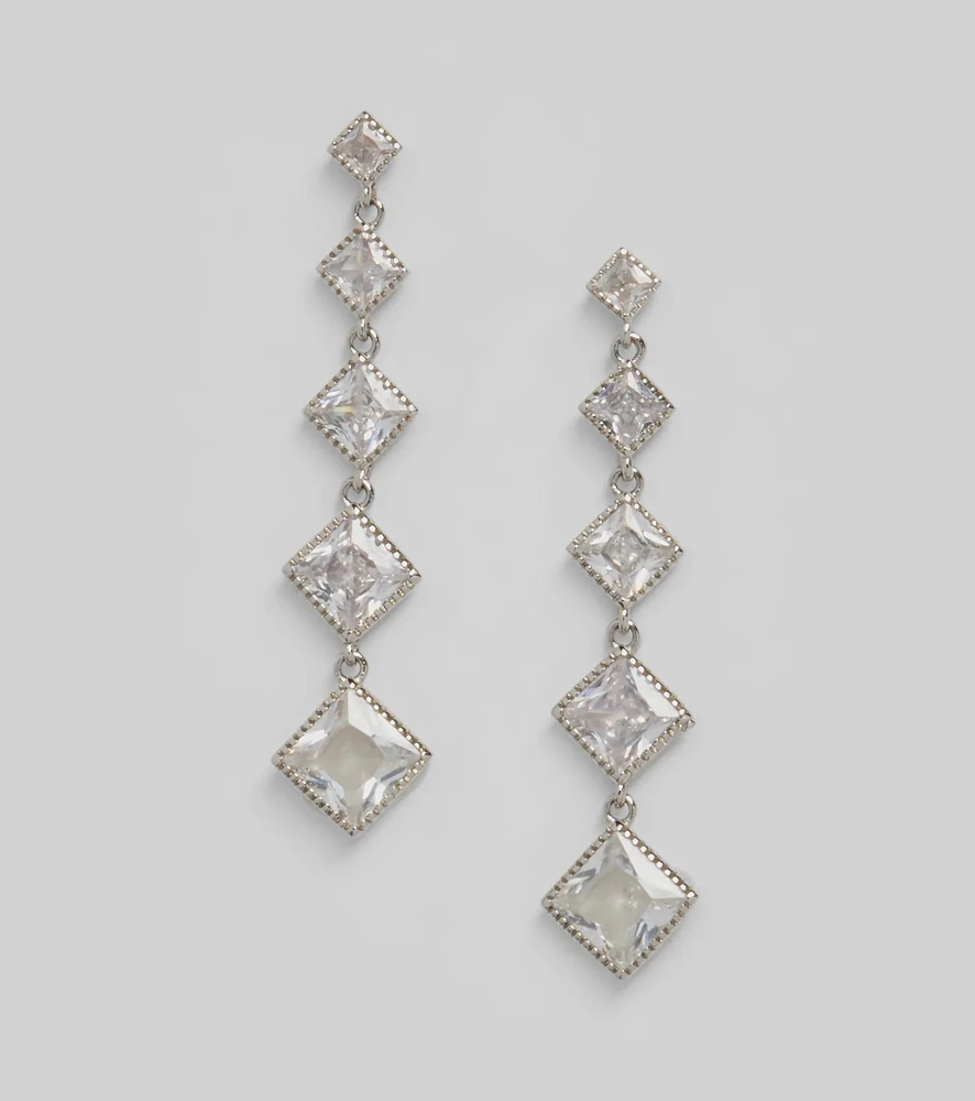 Elegant Era Rhinestone Duster Earrings