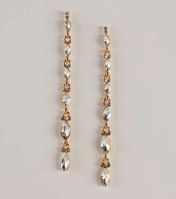 Sophisticated Shine Clear Rhinestone Earrings