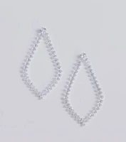 Elegant Muse Oversized Teardrop Rhinestone Earrings