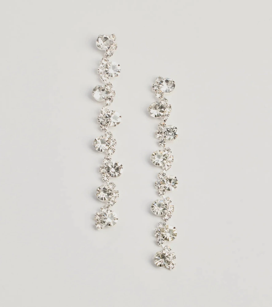 Elegant And Chic Rhinestone Duster Earrings