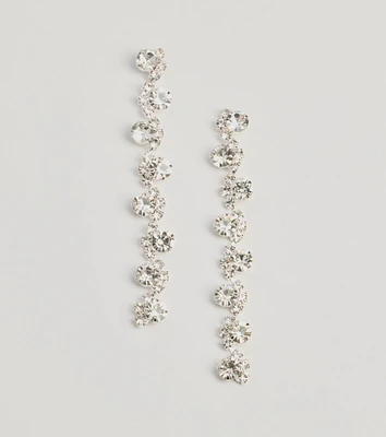 Elegant And Chic Rhinestone Duster Earrings