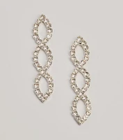 Luxe Moment Infinity Drop Rhinestone Earrings