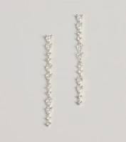 Sparkling Elegance Rhinestone Linear Earrings