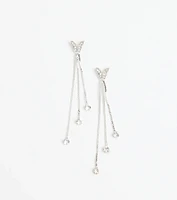 Dreamy Chic Rhinestone Butterfly Chain Earrings