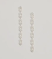 Luxe Glam Rhinestone Chain-Link Earrings