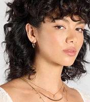 Iconic Elegance Three-Pack Hoop Earrings Set