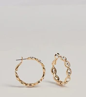 Perfect Shine Rhinestone Hoop Earrings