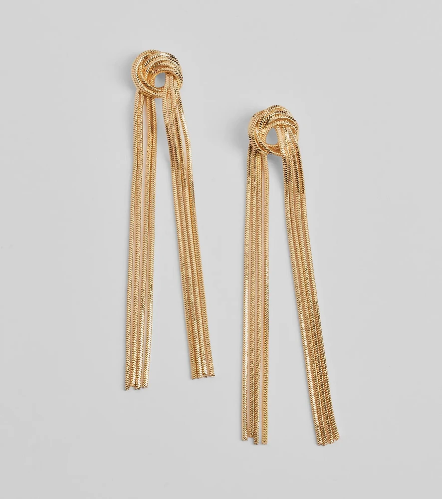 Fab And Fierce Fringe Metal Earrings
