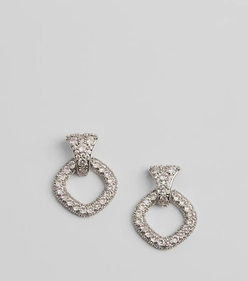 Glimmer Girlie Rhinestone Hoop Earrings