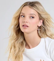Classically Stunning Gemstone Cross Earrings
