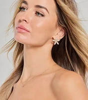 Tropical Glamour Rhinestone Flower Stud Earrings