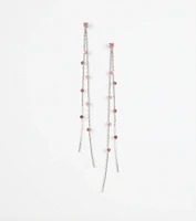 Dainty Glamour Rhinestone Linear Earrings