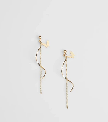 Delightful Glimmer Butterfly Twist Earrings