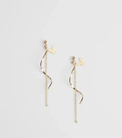Delightful Glimmer Butterfly Twist Earrings