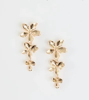 Impressive Nature Flower Linear Earrings