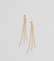 Shining Bright Chain Fringe Earrings