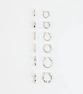 Charming Boldness Six-Pack Mini Hoop Earrings