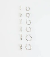 Charming Boldness Six-Pack Mini Hoop Earrings