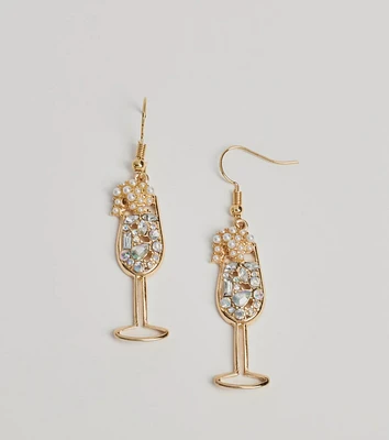 Pop The Bubbly Champagne Earrings