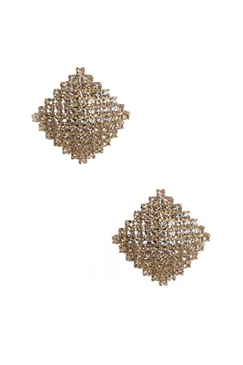 Square Rhinestone Earrings