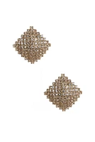 Square Rhinestone Earrings