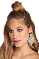 Metal Filigree Coin Duster Earrings